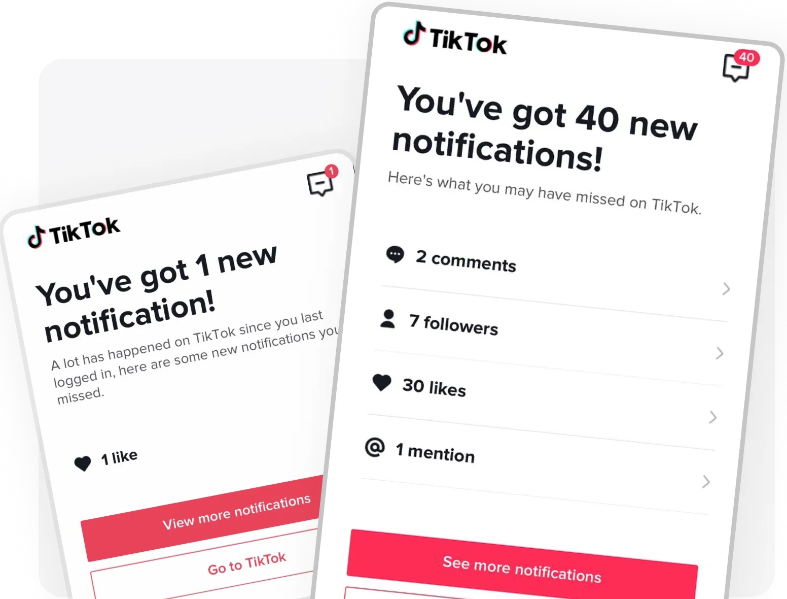 Email notification example